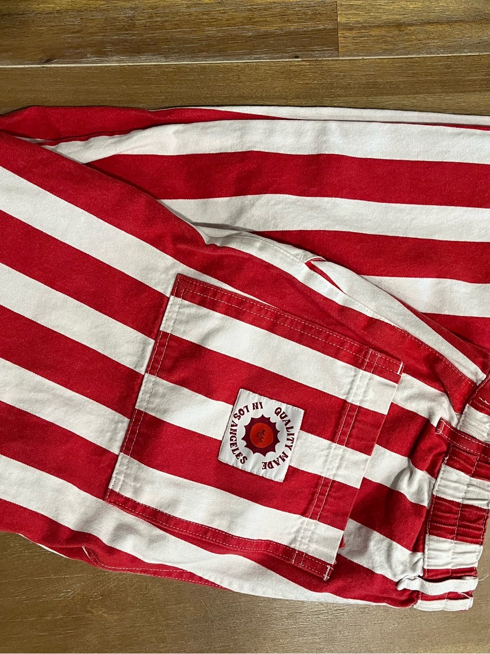 Big Bud Press Red & White Striped work pants